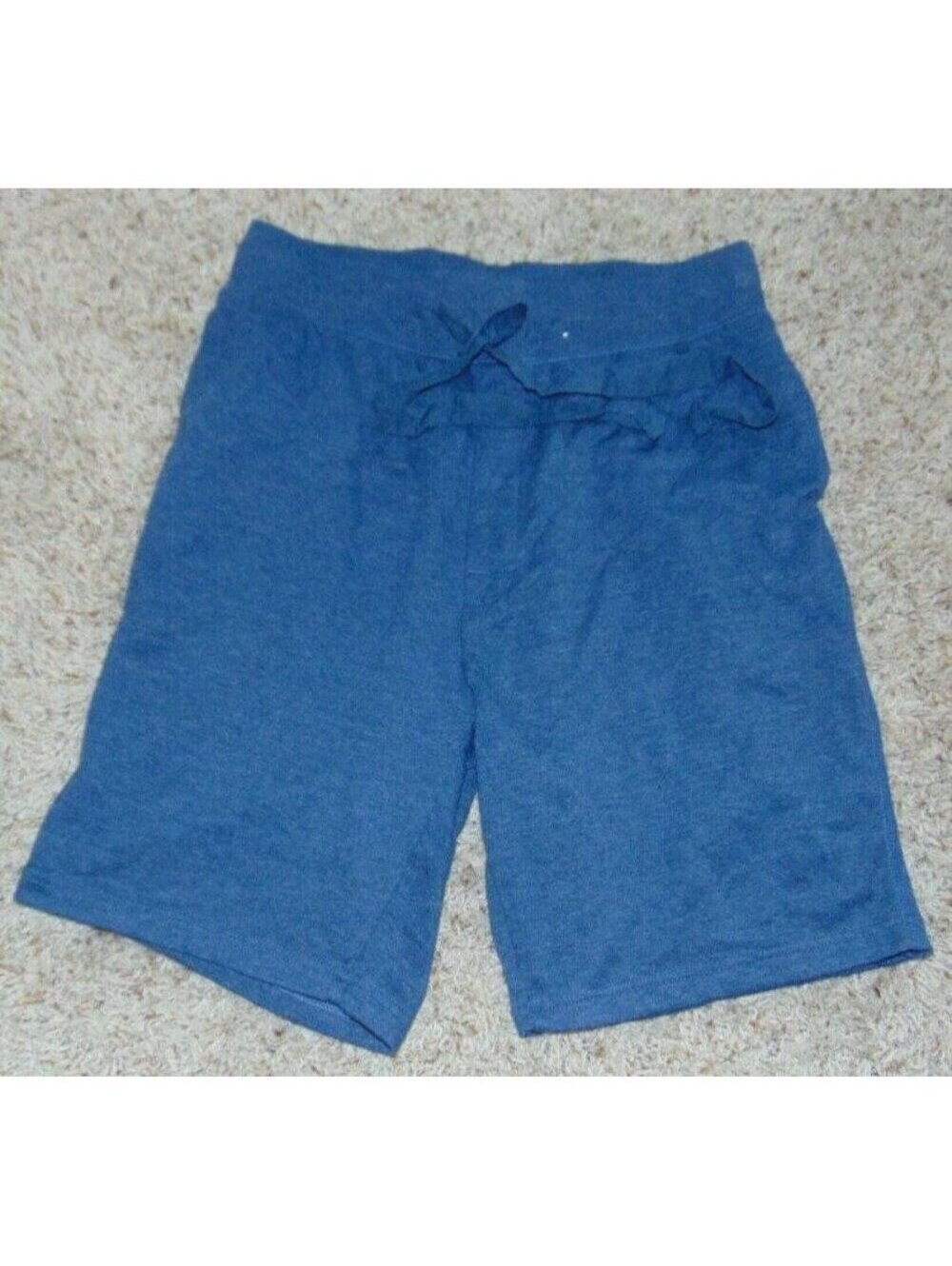 Mens French Terry Shorts Small Blue Elastic Waist Joe Boxer Casual Lounge Knit